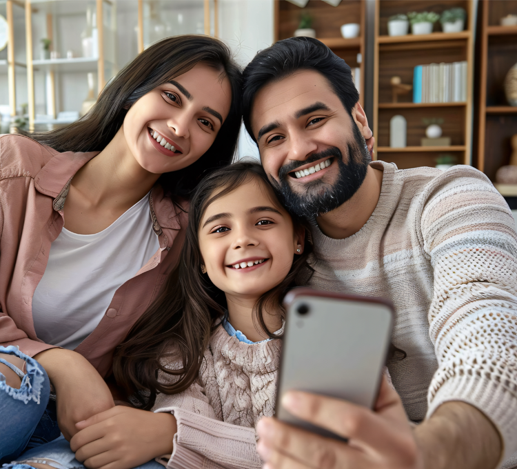 Family using ParentsEye App